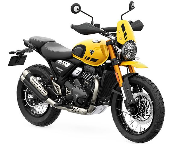 2026年 Scrambler 400XC レーシングイエロー(カタログメイン)