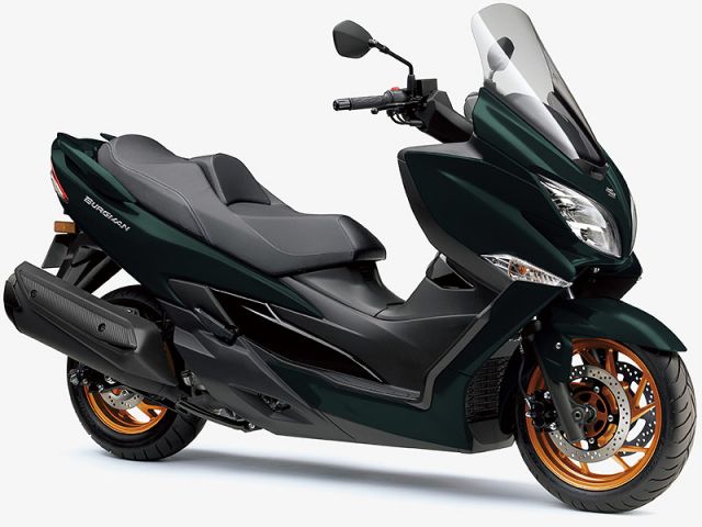2026年 BURGMAN 400 ABS パールマットシャドーグリーン(カタログメイン)