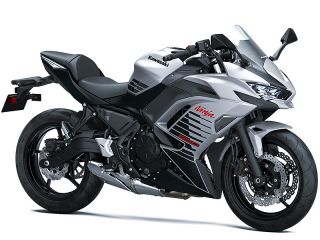 2026年 Ninja 650メタリックマットホワイティッシュシルバー×メタリックフラットスパークブラック