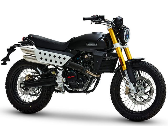 2025年 CABALLERO Scrambler125 メタリックブラック(カタログメイン)