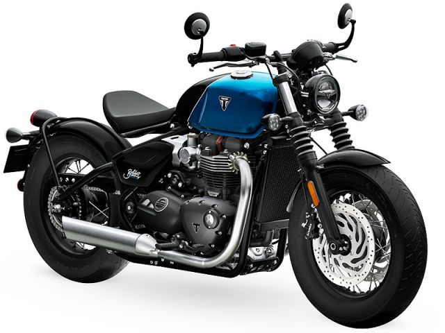 2026年 Bonneville Bobber Interstellar Blue and Sapphire Black(カタログメイン)