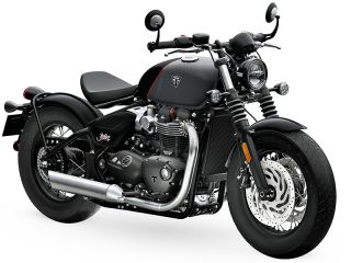 2026年 Bonneville BobberSatin Mineral Grey and Satin Sapphire Black