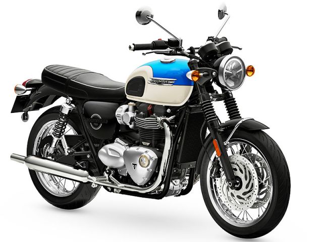 2026年 Bonneville T120 Aegean Blue and New England White(カタログメイン)