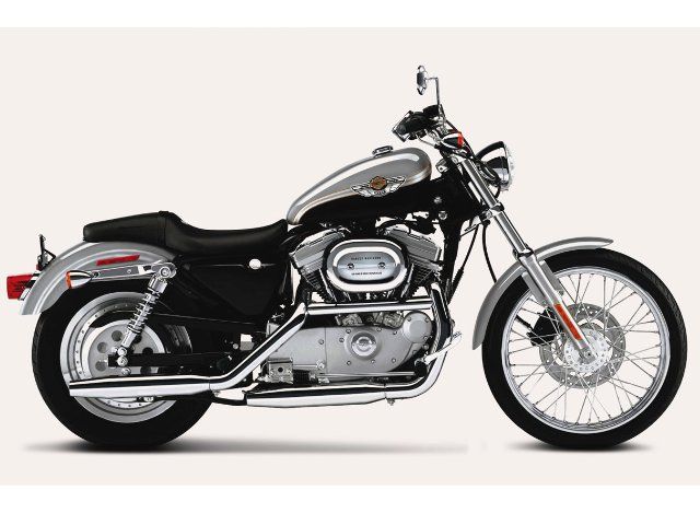 2003年 XL883C スターリングシルバー＆ビビッドブラック（カタログメイン）