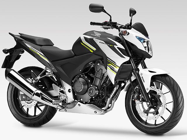 2015年 CB500F Gunpowder Black Metallic Matt Summit White（カタログメイン）