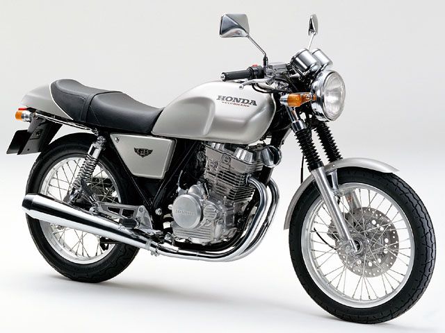 1993年 GB250 CLUBMAN スパークリングシルバーメタリックxタスマニアグリーンメタリック（カタログメイン）