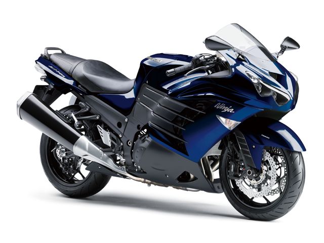 2013年 Ninja ZX-14R メタリックミッドナイトサファイヤブルー（カタログメイン）