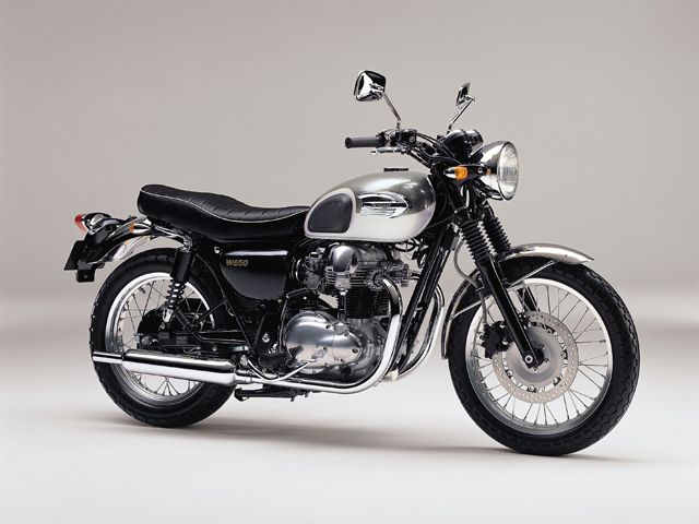 2003年 W650 ローハンドル仕様 メタリッククレモナオリーブ×ギャラクシーシルバータイプ2（カタログメイン）