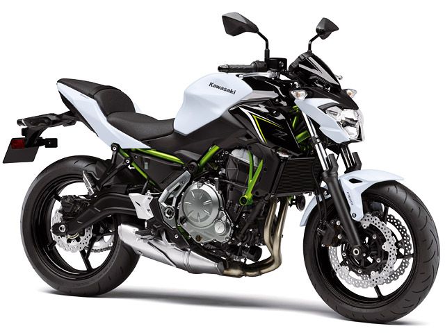 2017年 Z650 ABS パールフラットスターダストホワイト×メタリックスパークブラック(カタログメイン)