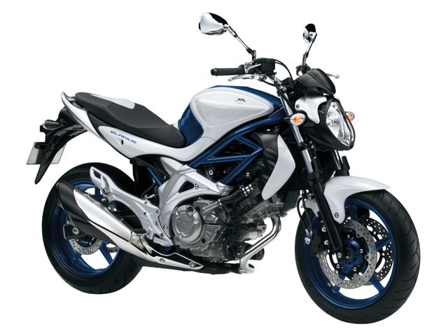 2010年 GLADIUS 650 パールスズキディープブルーNo.2/グラススプラッシュホワイト（カタログメイン）