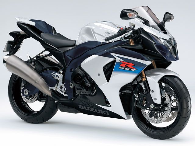 2010年 GSX-R1000 グラススプラッシュホワイト/メタリックマットステラブルー（カタログメイン）