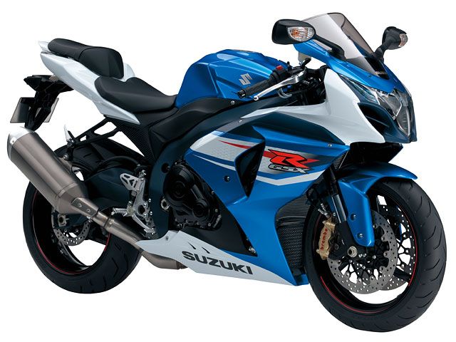 2013年 GSX-R1000 メタリックトリトンブルー/グラススプラッシュホワイト（カタログメイン）