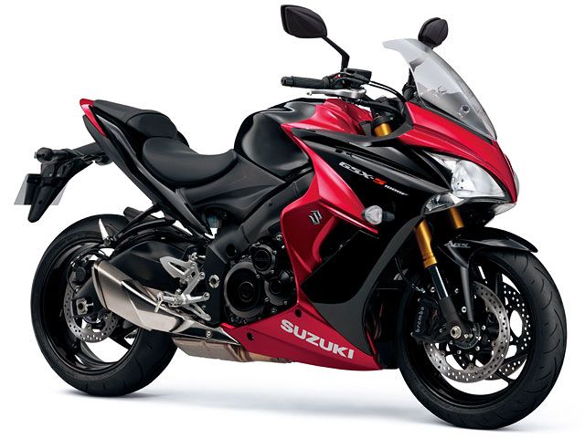 2016年 GSX-S1000F ABS グラススパークルブラック/キャンディダーリングレッド（カタログメイン）