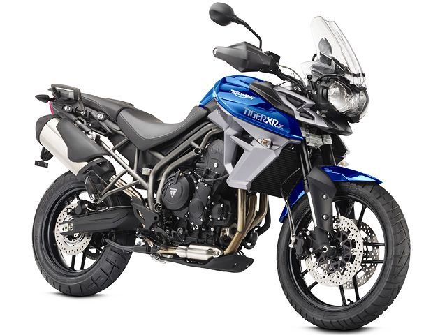 2015年 Tiger 800 XRx カスピアンブルー（カタログメイン）