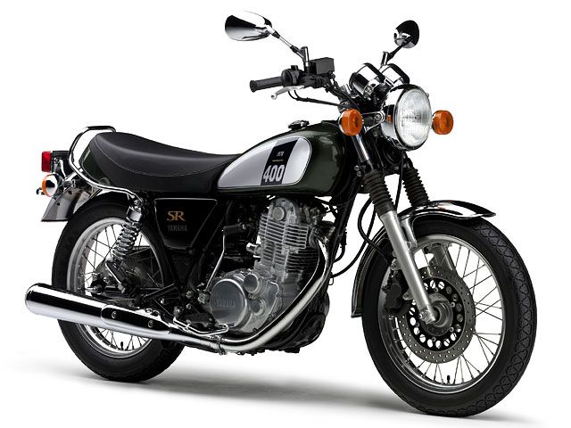 2016年 SR400 ダークグレーイッシュリーフグリーンメタリック1（カタログメイン）