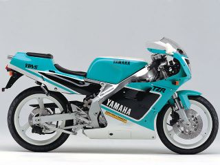 1990年 TZR250ライトシアンソリッド1/ヤマハブラック