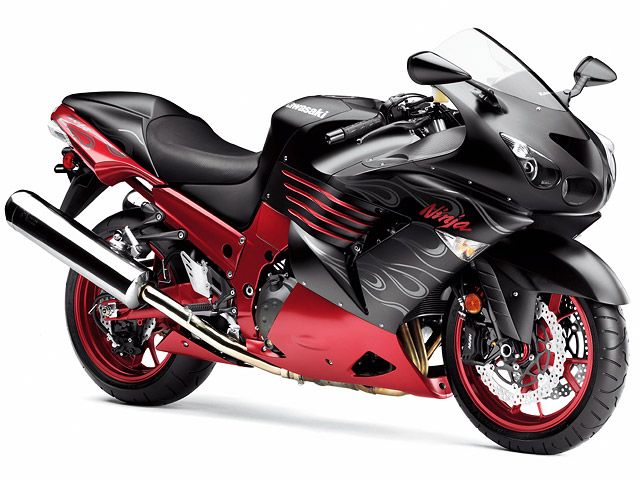 2008年 Ninja ZX-14 メタリックフラットスパークブラック(カタログメイン)