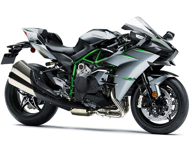 2019年 Ninja H2 Carbon ミラーコートマットスパークブラック×ゴールデンブレイズドグリーン（カタログメイン）