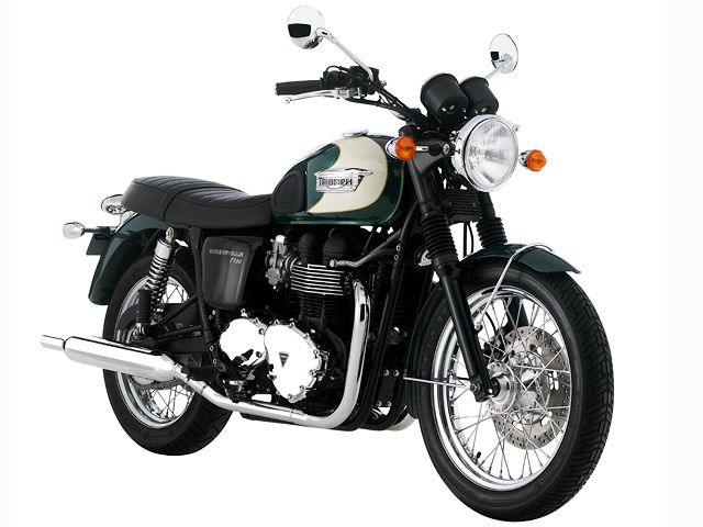 2008年 Bonneville T100 フォレストグリーン×ニューイングランドホワイト(カタログメイン)