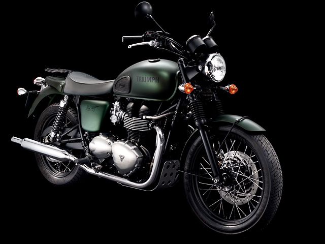 2012年 Bonneville T100 Steve McQueen Edition マットカーキグリーン(カタログメイン)