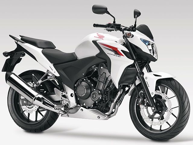 2013年 CB500F Pearl Himalayas White（カタログメイン）