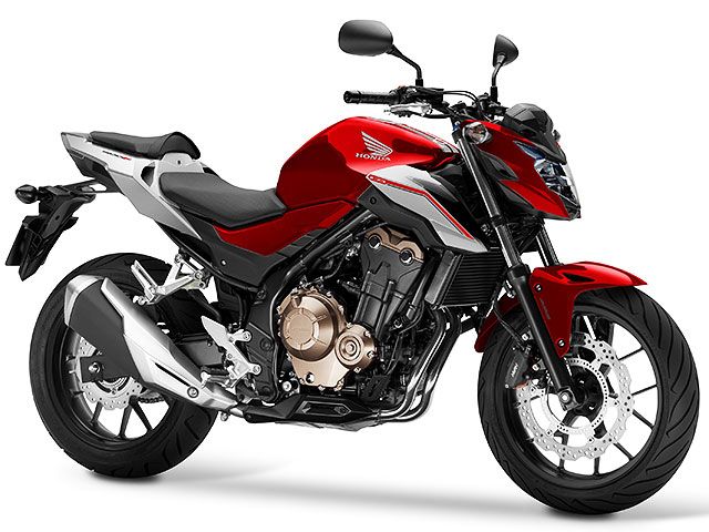 2018年 CB500F Candy Cromosphere Red Force Silver Metallic（カタログメイン）