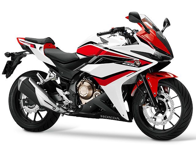 2018年 CBR500R Pearl Metalloid White Red Stripe（カタログメイン）