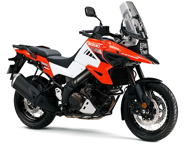 2020年 V-Strom 1050XT Pearl Brilliant White/Glass Blaze Orange(カタログメイン)