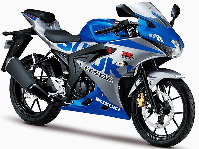 2020年 GSX-R125 ABS ソラリスシルバー/トリトンブルーメタリック(カタログメイン)