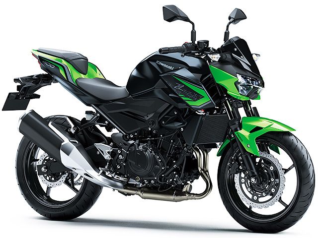 2021年 Z400 キャンディライムグリーン×メタリックフラットスパークブラック(カタログメイン)