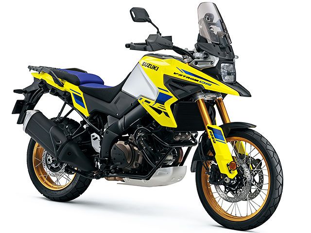 2023年 V-Strom 1050DE Champion Yellow No.2 / Metallic Mat Sword Silver(カタログメイン)