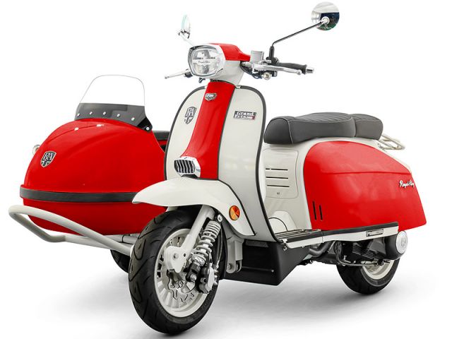 2024年 GP125S SIDECAR Flamered/Ivory（カタログメイン）