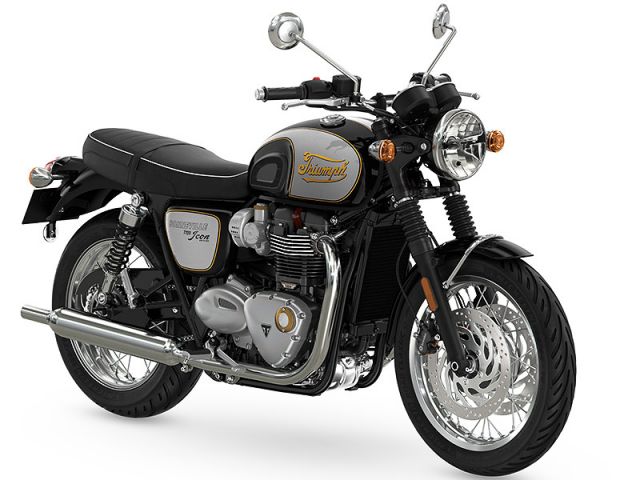 2025年 Bonneville T120 Icon Edition サファイアブラック/アルミニウムシルバー（カタログメイン）