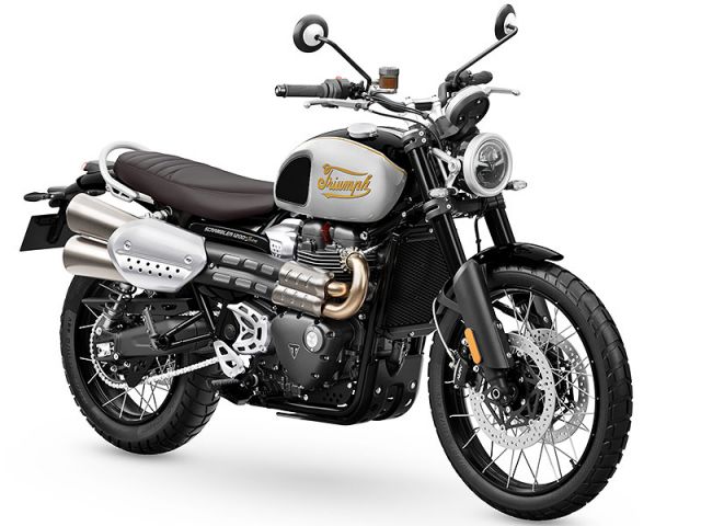 2025年 Scrambler 1200 X Icon Edition アルミニウムシルバー/サファイアブラック（カタログメイン）