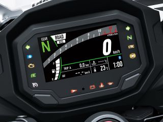 2025年 Ninja 1100SX SE（メーター表示イメージ）