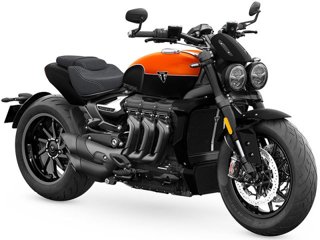 2026年 Rocket 3 Storm R Satin Baja Orange and Matt Sapphire Black（カタログメイン）